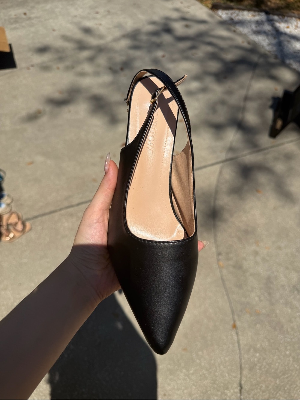 Classic Black Pointed Slingback Pumps